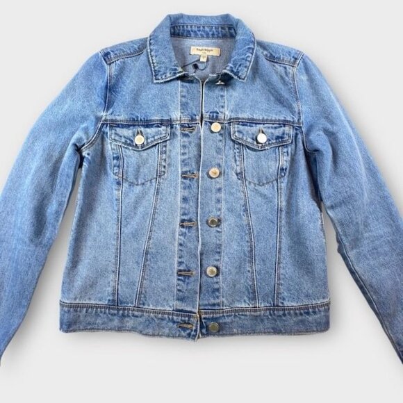 Haute Hippie Tribe Lottie Denim Jacket Blue, Size Small - Picture 4 of 12